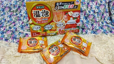 とろり炭酸湯 ぜいたく果実紅茶 12錠入/温泡/入浴剤を使ったクチコミ（1枚目）