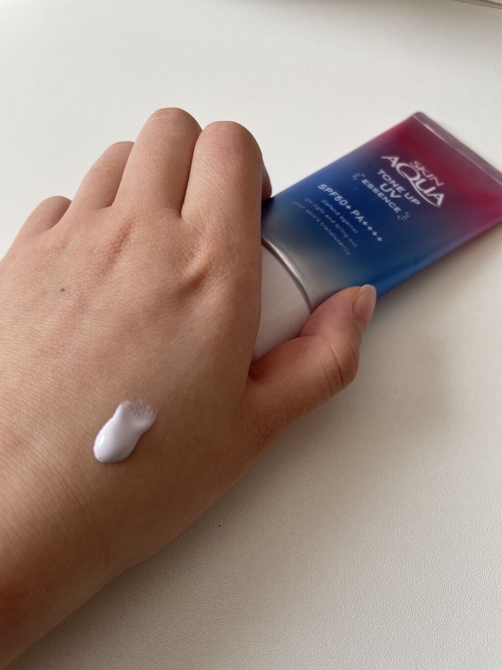 スキンアクア トーンアップUVエッセンス/スキンアクア/日焼け止めクリームを使ったクチコミ（2枚目）