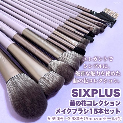 SIXPLUS メイクブラシ15本セット/SIXPLUS/メイクブラシを使ったクチコミ(2枚目)