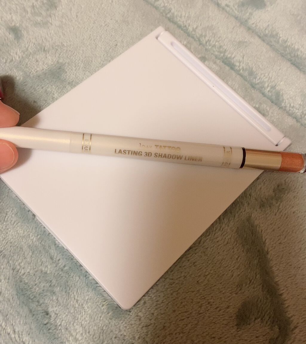 ラスティング3Dシャドウライナー AP スパークリングアプリコットピーチ/K-パレット/リキッドアイライナーを使ったクチコミ（2枚目）