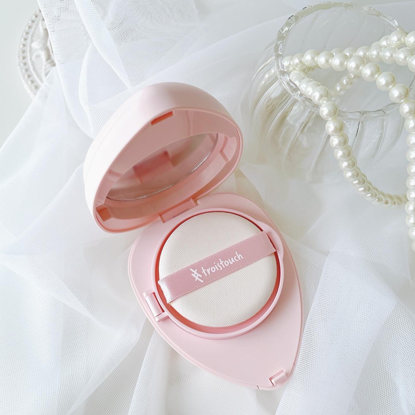 トワタッチ ハートクッション グロウメッシュ/troistouch/クッションファンデーションを使ったクチコミ(3枚目)