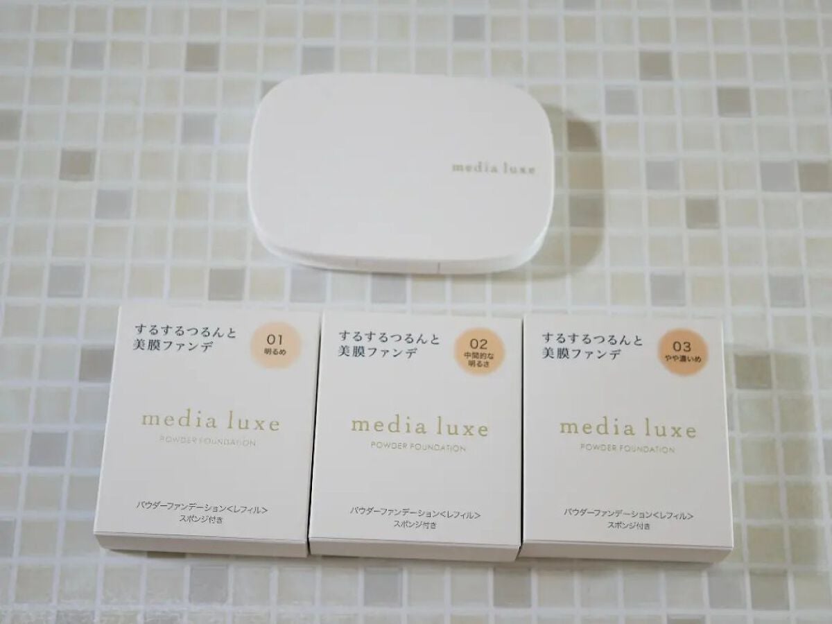 パウダーファンデーション/media luxe/パウダーファンデーションを使ったクチコミ(1枚目)