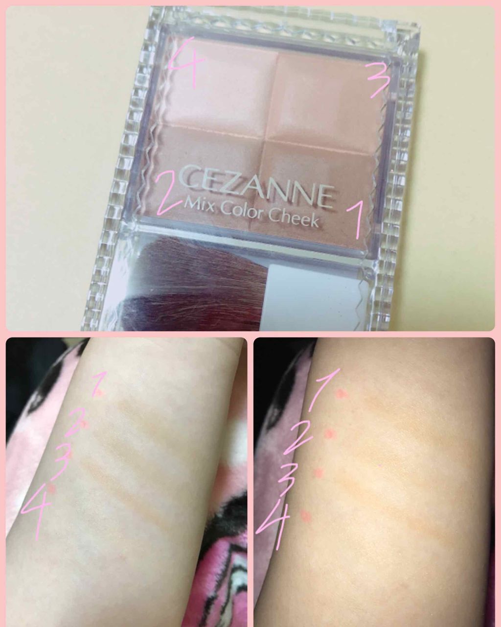 ミックスカラーチーク/CEZANNE/パウダーチークを使ったクチコミ（2枚目）