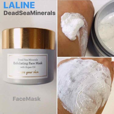 Laline デッドシーミネラルズ エクスフォリエーティングフェイスマスクのクチコミ「• LALINE •
Dead Sea Minerals
Exfoliating Face M.....」（1枚目）