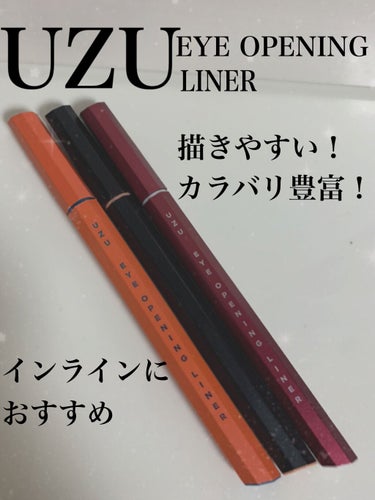 【バッチリメイクから色素薄い系メイクまで幅広く使える万能アイライナー】


Asunaです🐰


今回はUZU BY FLOWFUSHIのEYE OPENING LINERのレビューです！


私が持っ