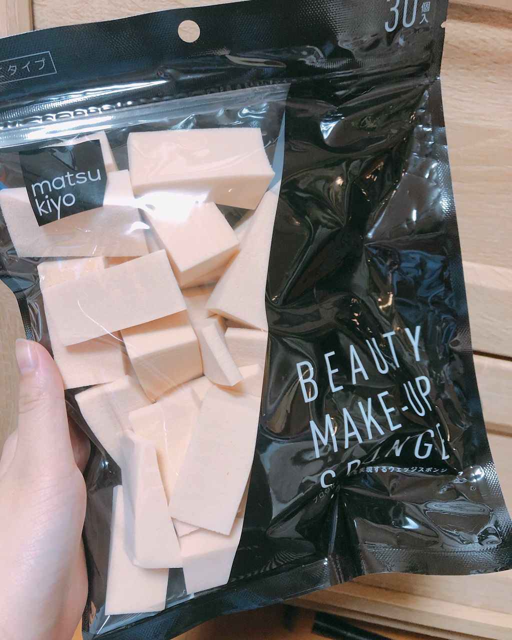 matsukiyo メイクアップスポンジ ウェッジ型/matsukiyo/パフ・スポンジを使ったクチコミ（1枚目）