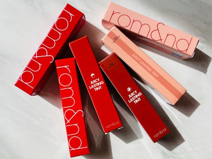 ジューシーラスティングティント/rom&nd/リップティントを使ったクチコミ(2枚目)