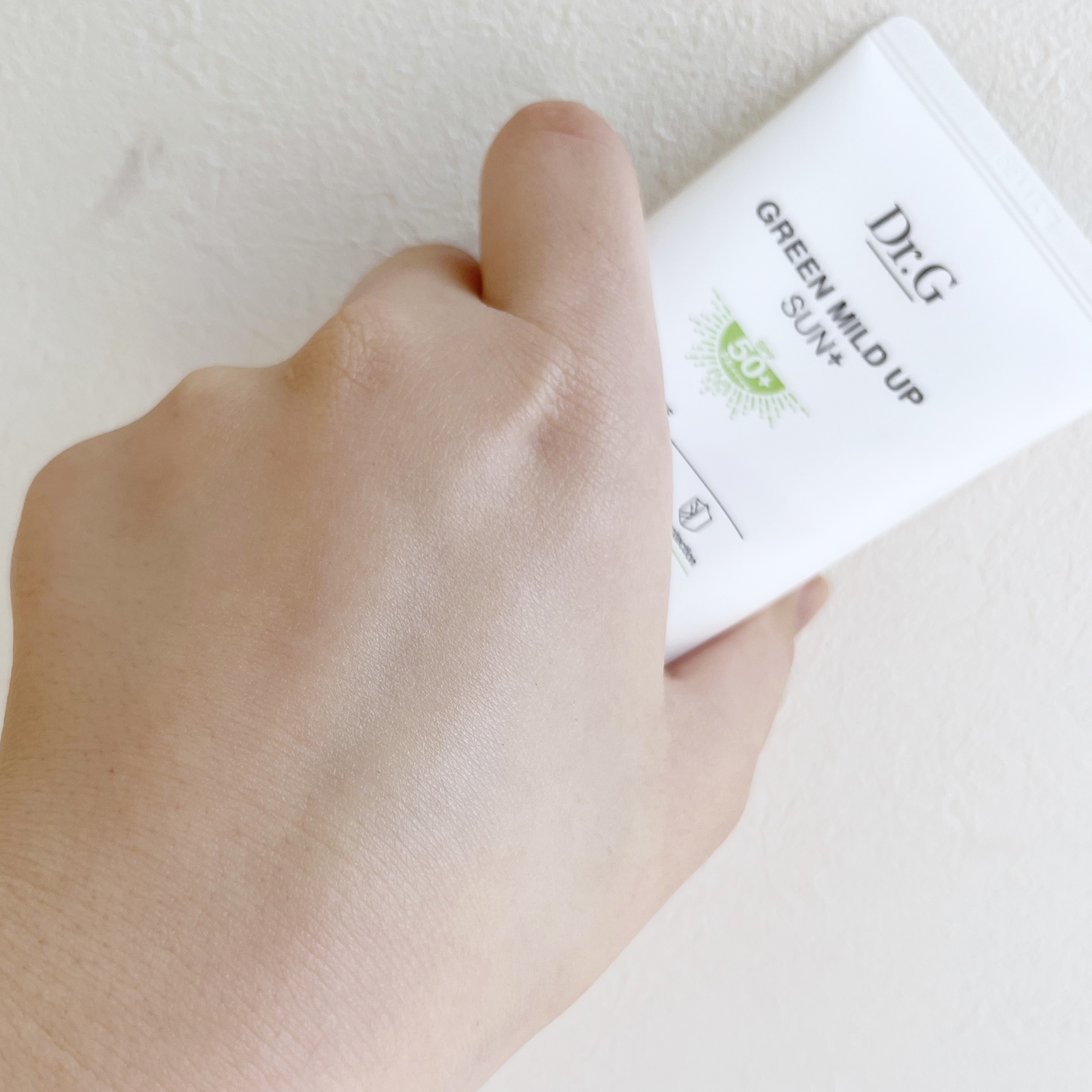 グリーンマイルドアップサンプラス/Dr.G/日焼け止めクリームを使ったクチコミ（3枚目）