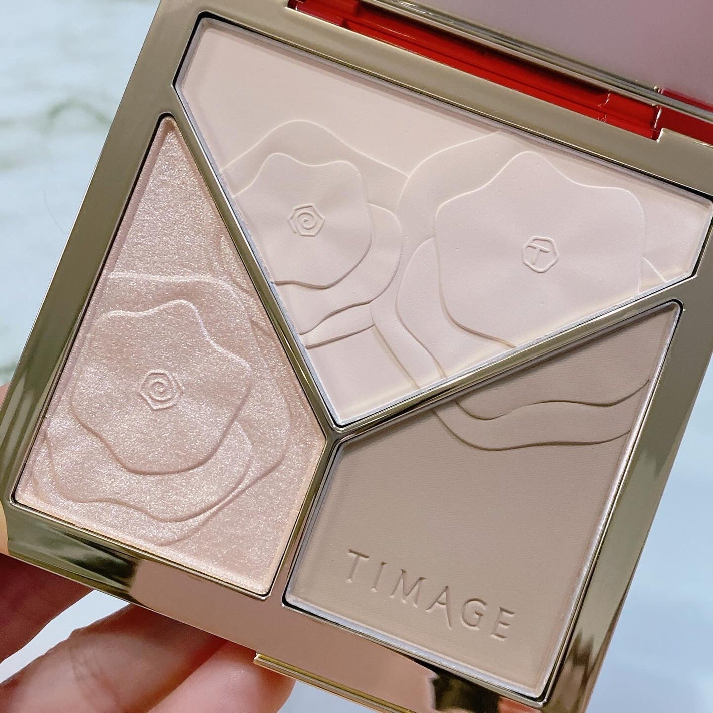 ハイライトシェーディングパレット/TIMAGE/パウダーハイライトを使ったクチコミ(4枚目)