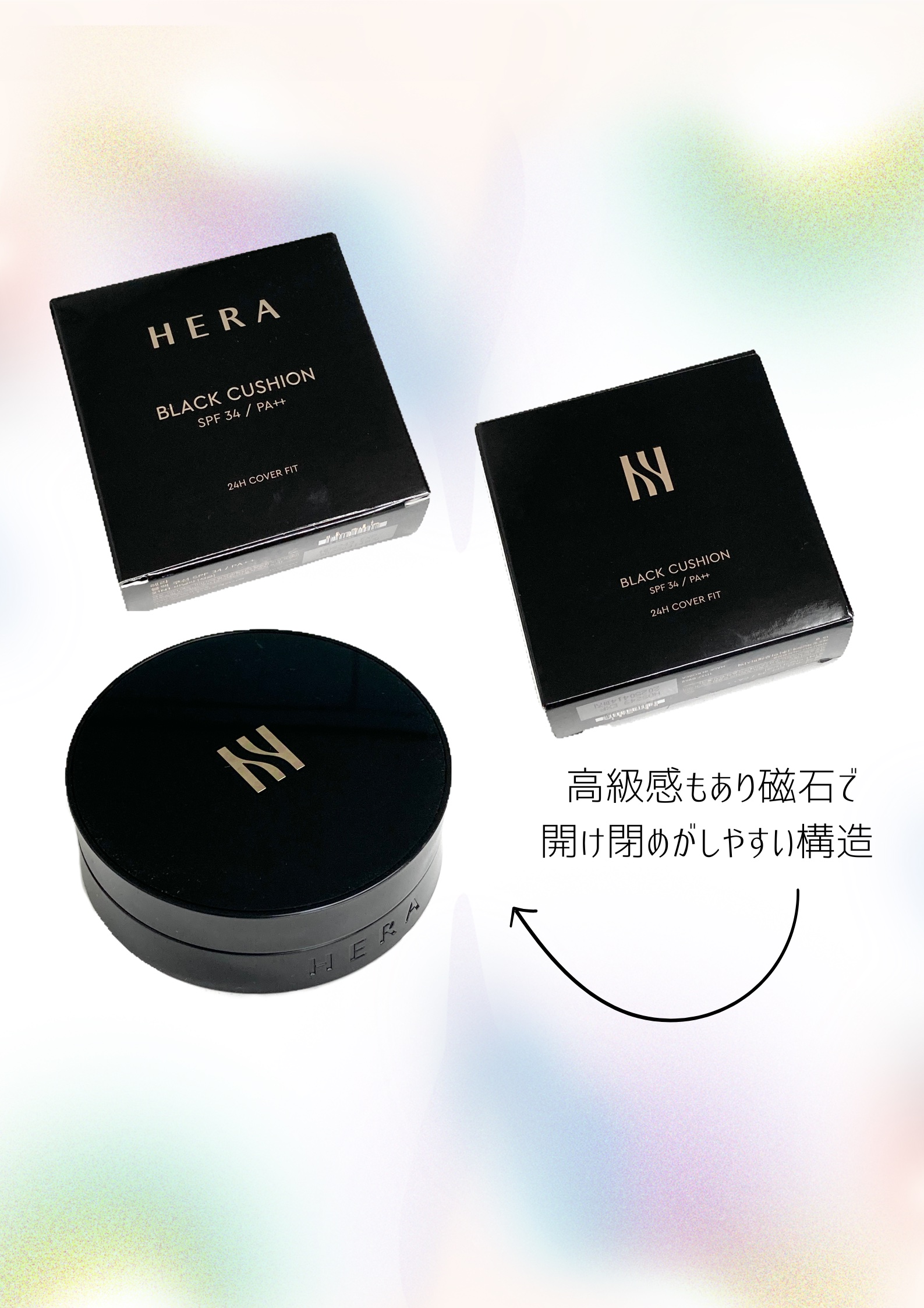 ブラック クッション/HERA/クッションファンデーションを使ったクチコミ（2枚目）