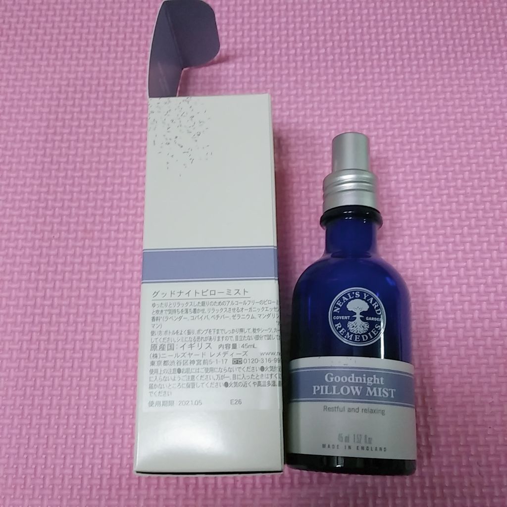 グッドナイトピローミスト/ニールズヤード レメディーズ/ファブリックミストを使ったクチコミ（1枚目）
