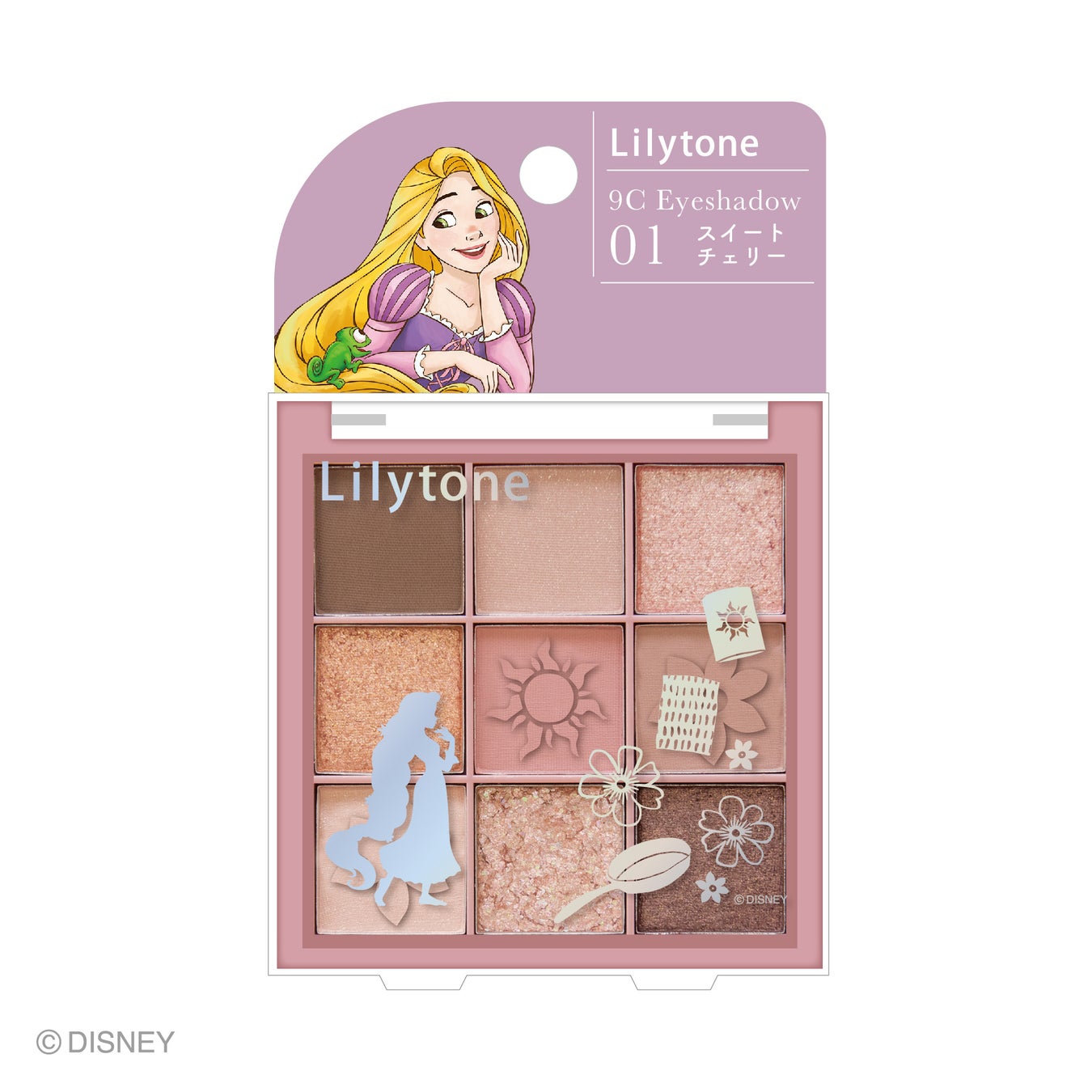 Lilytone 9色アイシャドウ 01 スイートチェリー〈ラプンツェル〉