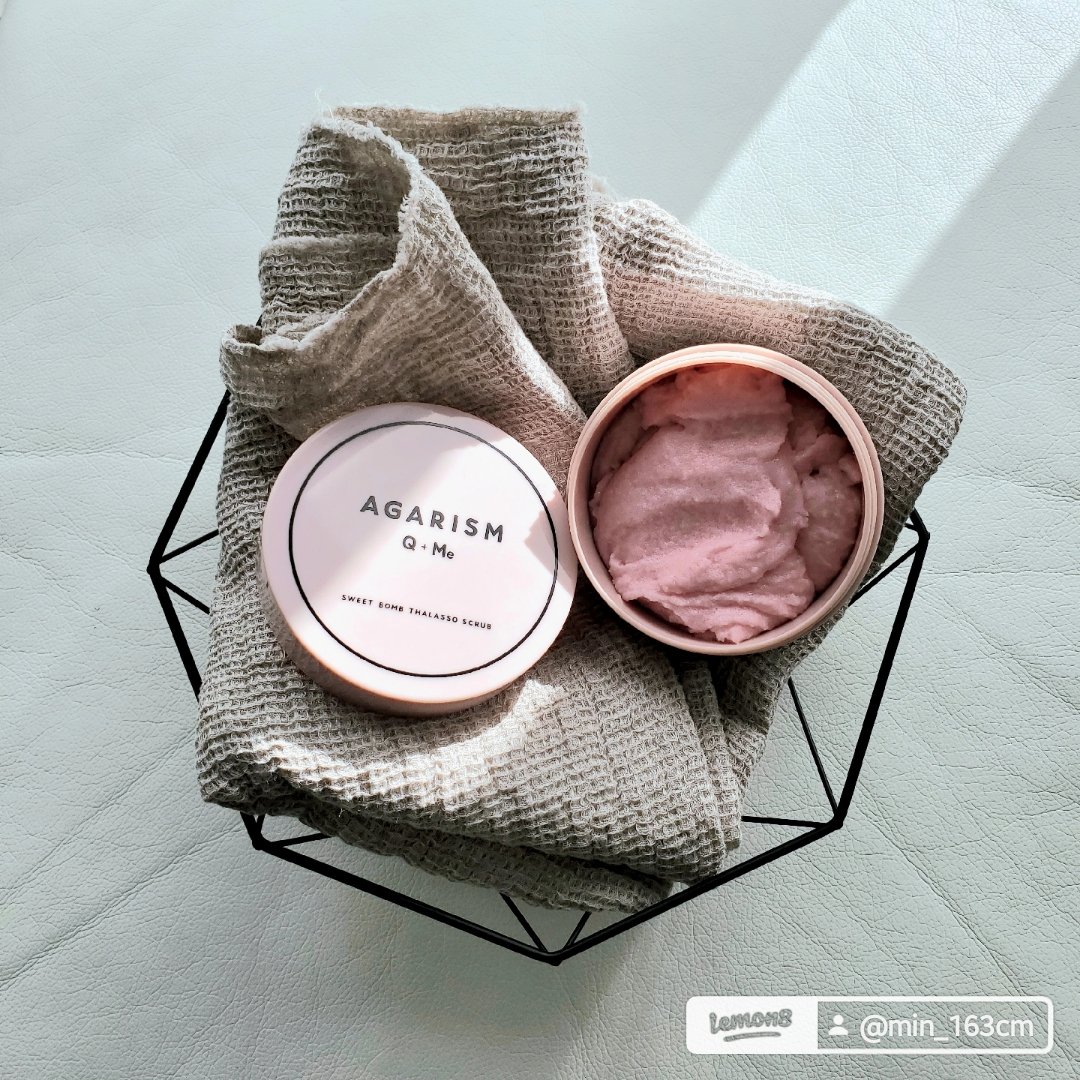 Q+Me スウィート ボム タラソ スクラブ/AGARISM/バスト・ヒップケアを使ったクチコミ（1枚目）