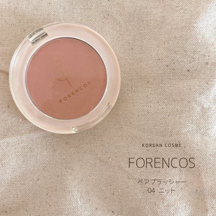 ベアブラッシャー パフ付き 04 ニット/フォレンコス/パウダーチークを使ったクチコミ(2枚目)