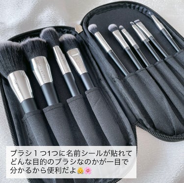 DUcare DUcare メイクブラシのクチコミ「専用ポーチ付きで持ち運び楽ちんな10本入りメイクブラシ✨👼🌸

指を使って仕上げるとメイクが濃.....」（2枚目）