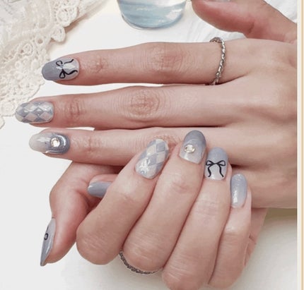 セミキュアジェルネイル(ハンド)/ohora/ネイルシールを使ったクチコミ(4枚目)