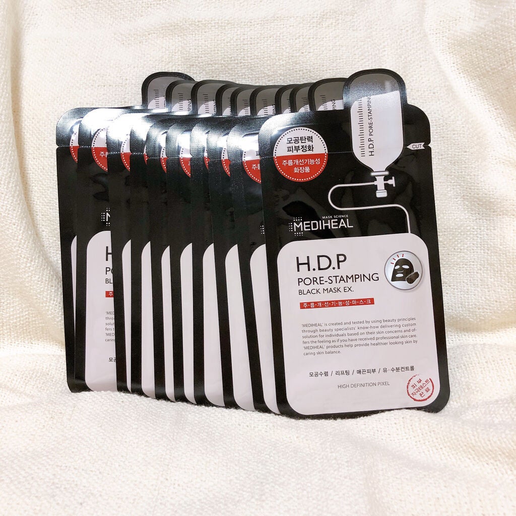 H.D.P ポアスタンピング ブラックマスクEX./MEDIHEAL/シートマスク・パックを使ったクチコミ(2枚目)