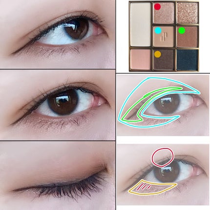 ドットオンムードアイパレット/Heart Percent/アイシャドウパレットを使ったクチコミ(4枚目)