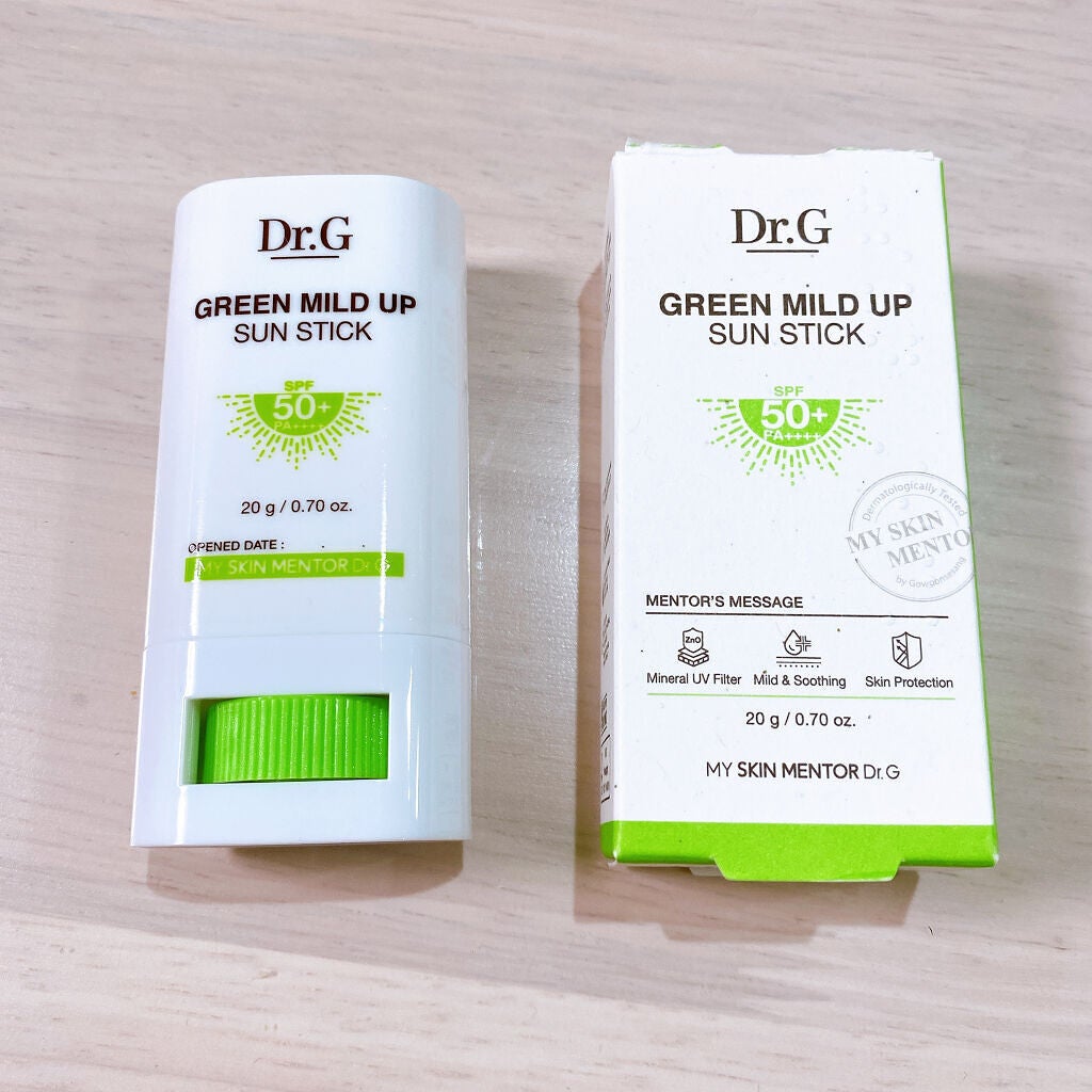 グリーンマイルドサンスティック SPF50+ PA++++/Dr.G/日焼け止めスティックを使ったクチコミ(2枚目)