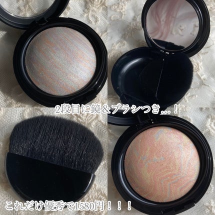 マーブルハイライター/LB/パウダーチークを使ったクチコミ(4枚目)