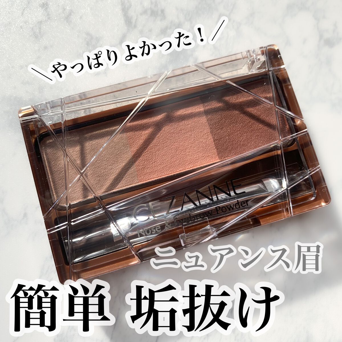 ノーズ＆アイブロウパウダー/CEZANNE/パウダーアイブロウを使ったクチコミ（1枚目）