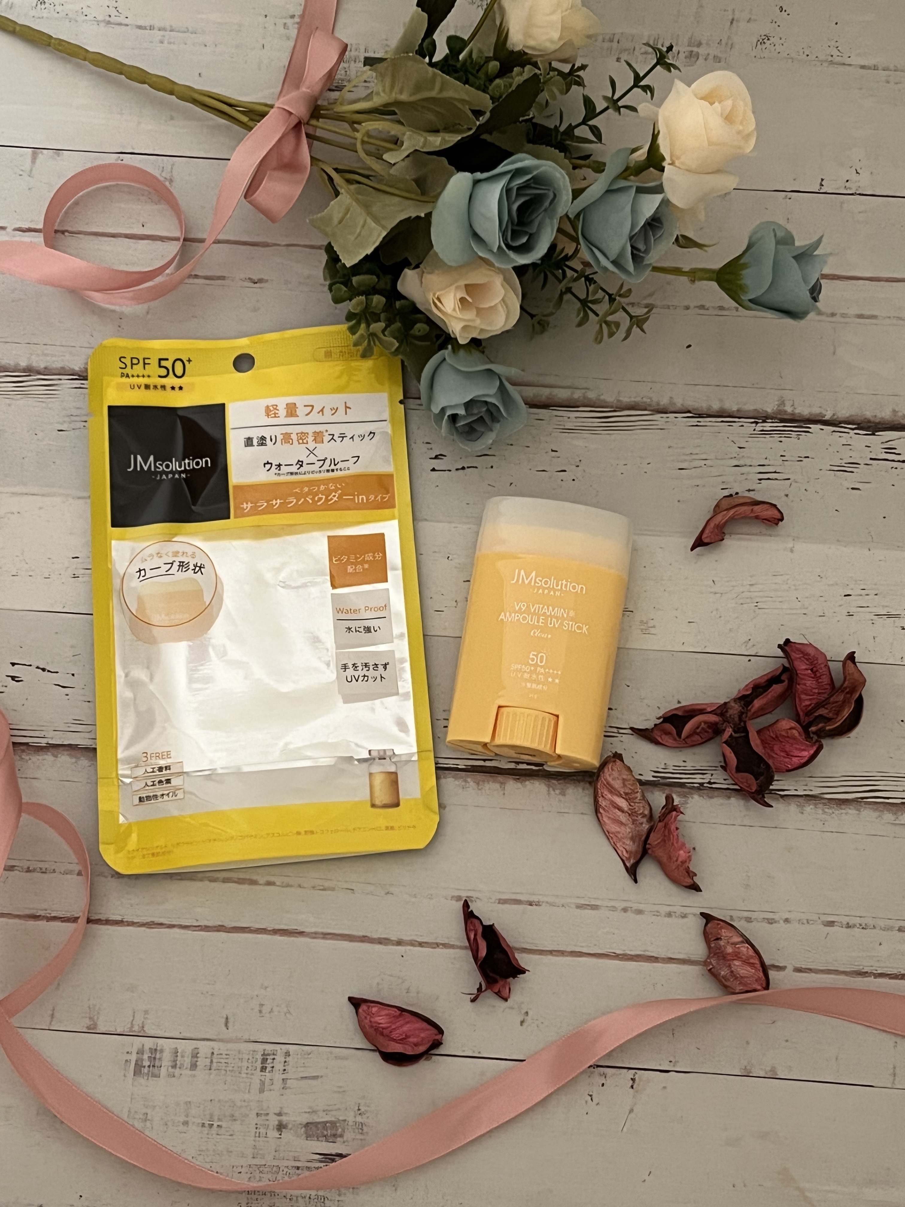 V9ビタミンアンプルUVスティック CLEAR/JMsolution/日焼け止めスティックを使ったクチコミ（1枚目）