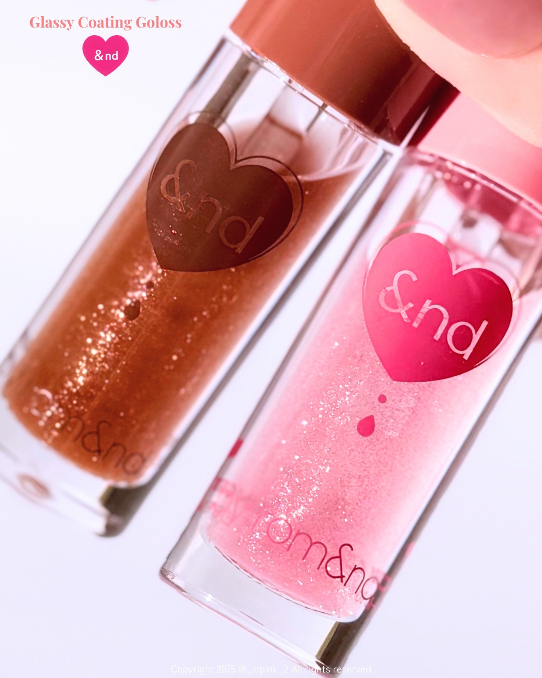 グラッシーコーティンググロス/&nd by rom&nd/リップグロスを使ったクチコミ（2枚目）