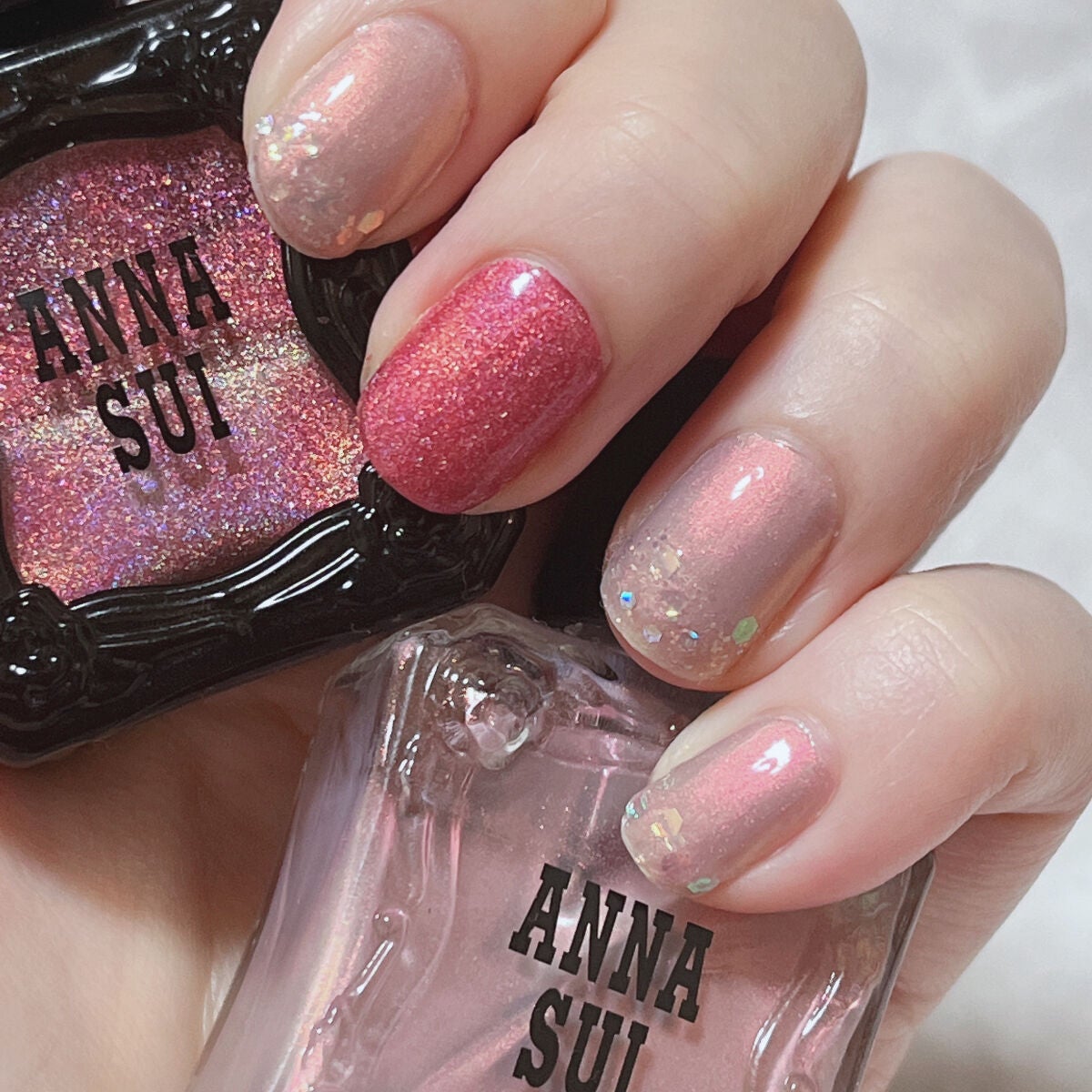 みかん アナスイ ANNASUI ネイルカラー 限定 ホリデー 7本セット ピンクネイルのネイルデザイン】ネイルカラー|ANNA SUIの口コミ