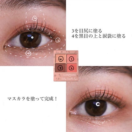シルキースフレアイズ(マットタイプ)/キャンメイク/アイシャドウパレットを使ったクチコミ(3枚目)