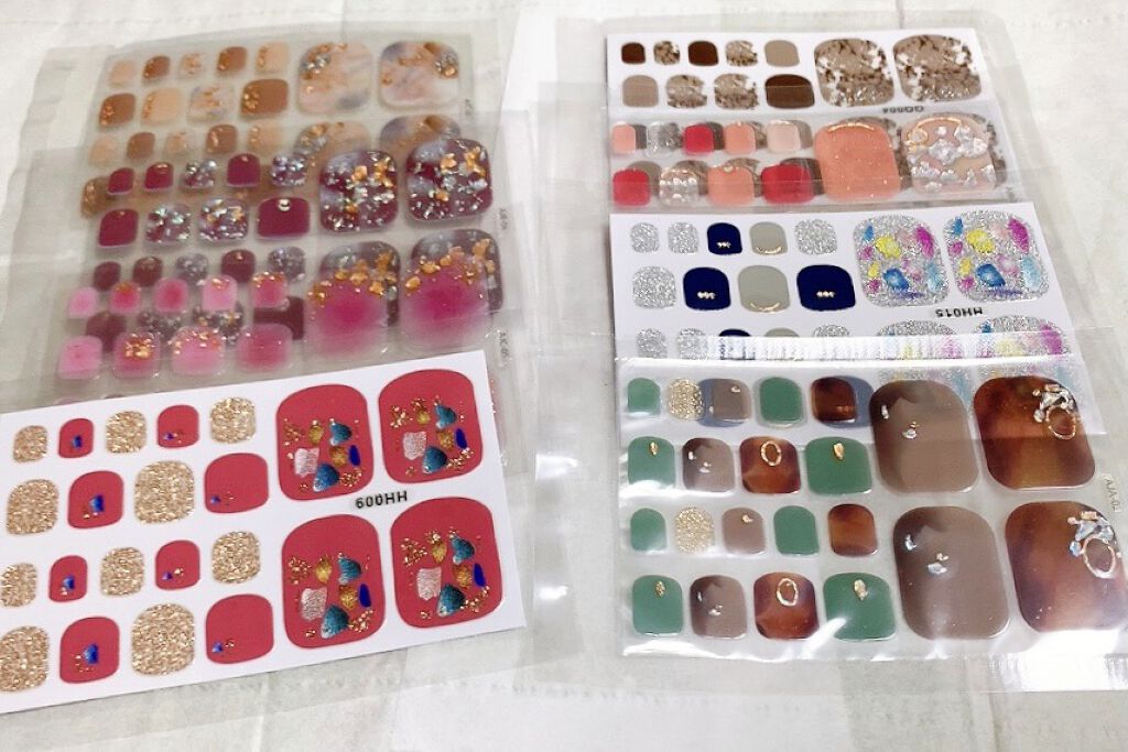 ネイルシール/Qoo10/ネイルシールを使ったクチコミ（1枚目）