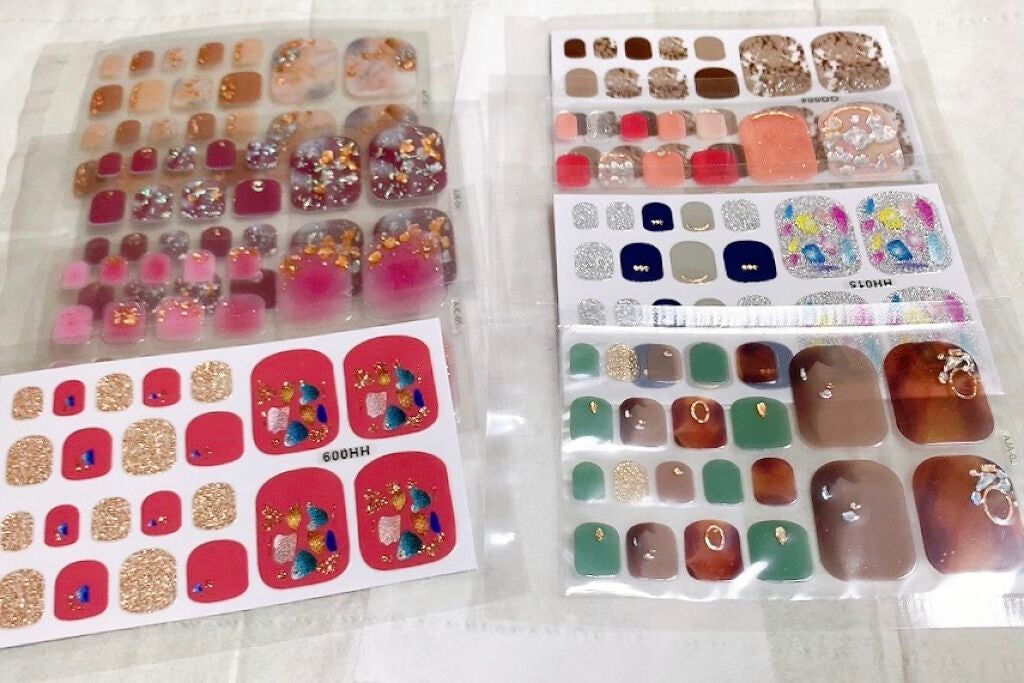 ネイルシール/Qoo10/ネイルシールを使ったクチコミ(1枚目)