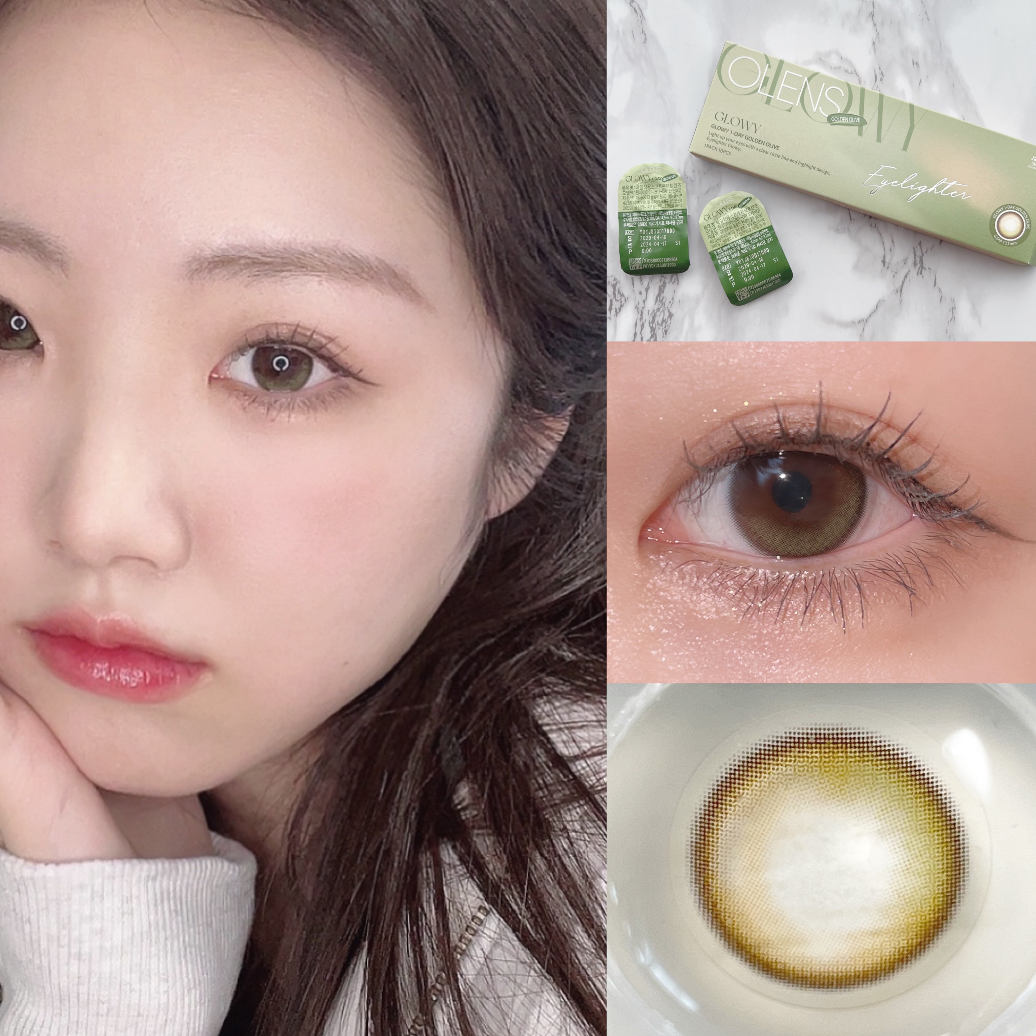 Glowy 1day/OLENS/ワンデー（１DAY）カラコンを使ったクチコミ（3枚目）