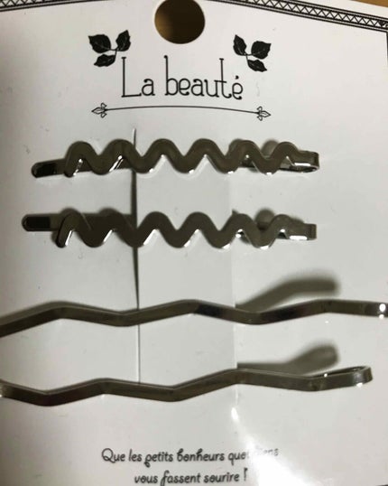 メタルデフォルメデザイン ヘアピン4p/キャンドゥ/ヘアアクセサリーを使ったクチコミ(1枚目)