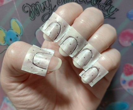 貼るジェルネイル/セリア/ネイルシールを使ったクチコミ(3枚目)