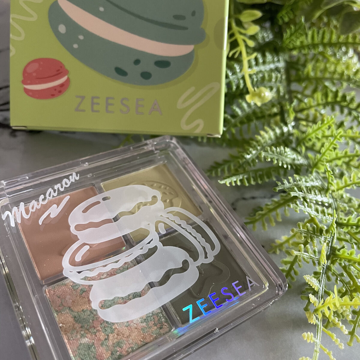 ZEESEAデザートコレクション４カラーアイシャドウパレット #03抹茶マカロン/ZEESEA/アイシャドウパレットを使ったクチコミ（3枚目）