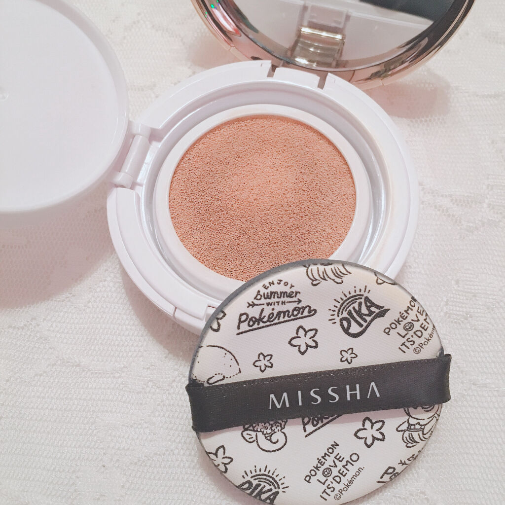 M クッション ファンデーション(モイスチャー)/MISSHA/クッションファンデーションを使ったクチコミ（2枚目）