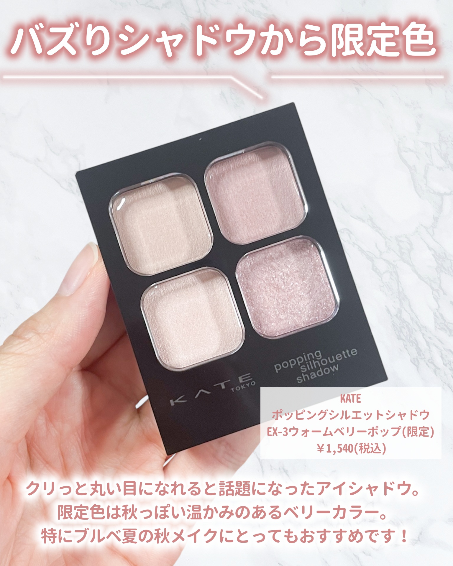 ケイト ポッピングシルエットシャドウ/KATE/アイシャドウパレットを使ったクチコミ（2枚目）