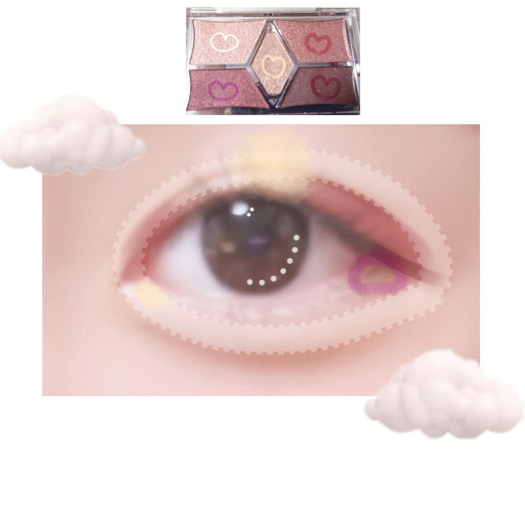 WHY NOT SPINNS クリームアイシャドウ ピンク/DAISO/ジェル・クリームアイシャドウを使ったクチコミ（3枚目）