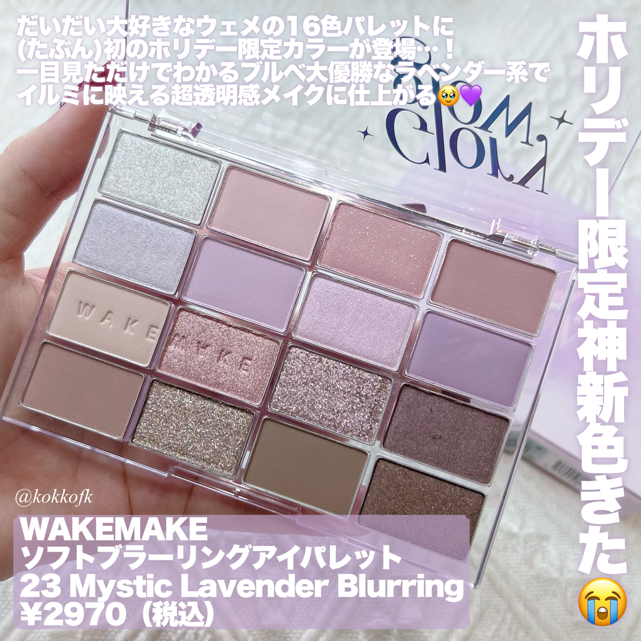 ソフトブラーリングアイパレット/wakemake/アイシャドウパレットを使ったクチコミ（2枚目）