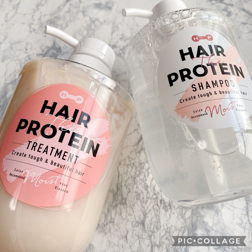 ヘアザプロテイン モイストシャンプー／ヘアトリートメントのクチコミ「田中みなみさん愛用
髪の為のプロティンシャンプー❤️

Hair The Protein
ヘア.....」（2枚目）