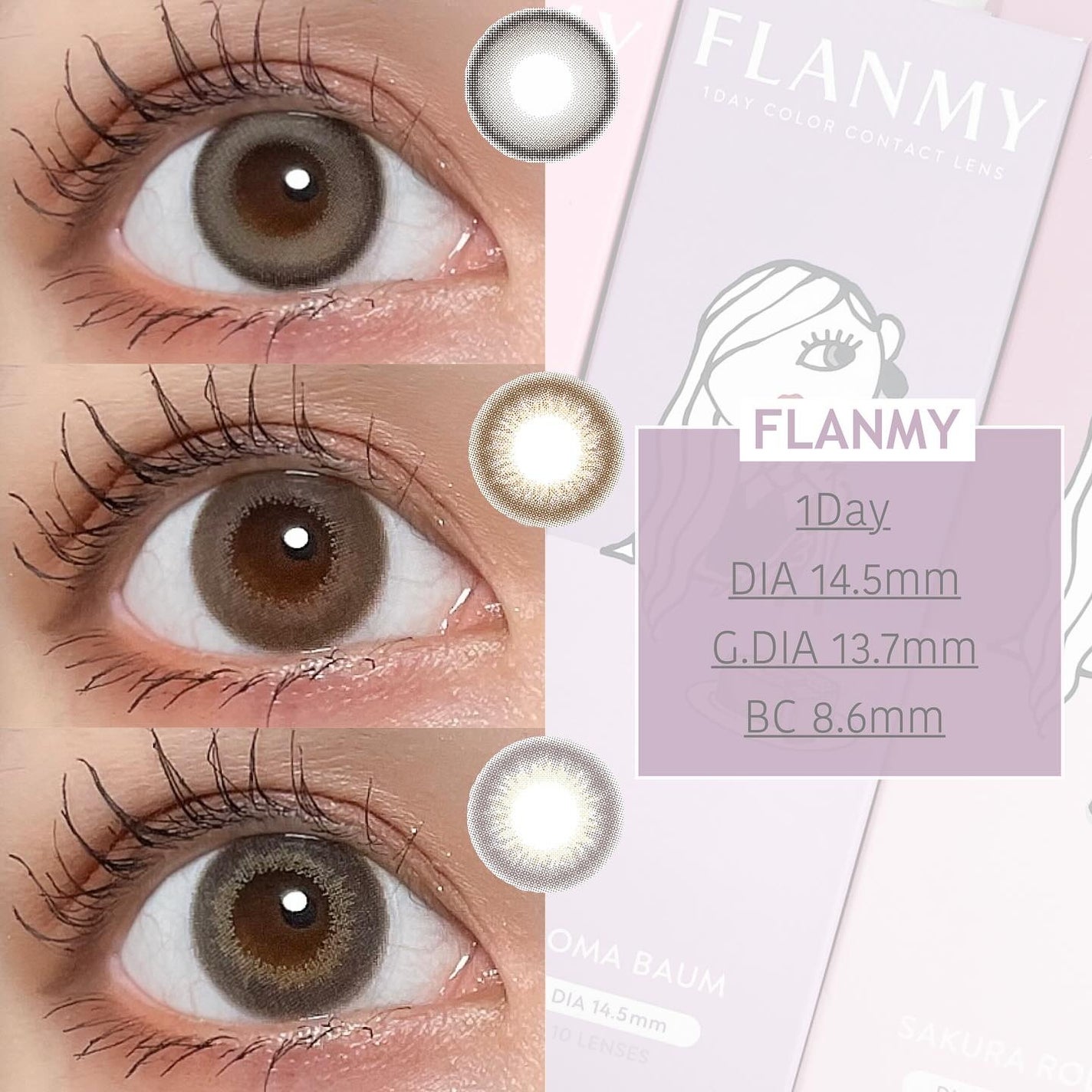 FLANMY 1day/FLANMY/ワンデー(1DAY)カラコンを使ったクチコミ(5枚目)