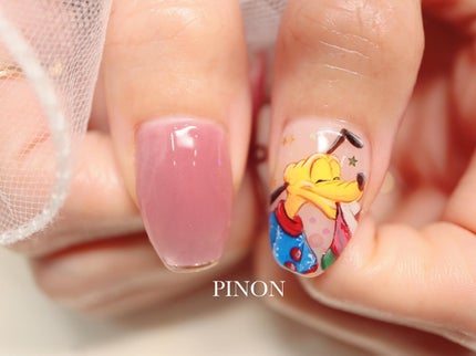 #クリスマスネイル,#プルートネイル,#冬ネイル,#ディズニーネイルのネイルデザイン