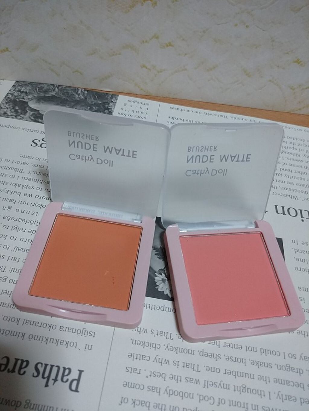 ヌードマットブラッシャー/CathyDoll/パウダーチークを使ったクチコミ(2枚目)