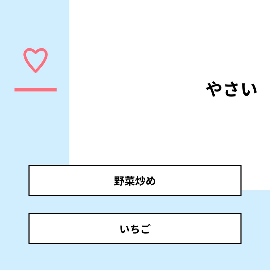 fresh_lips_mev on LIPS 「【質問】やさい【回答】・野菜炒め:50.0%・いちご:50.0..」(1枚目)