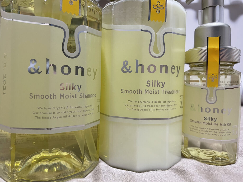 シルキー　スムースモイスチャー　シャンプー　1.0/ヘアトリートメント　2.0/&honey/市販シャンプーを使ったクチコミ（1枚目）