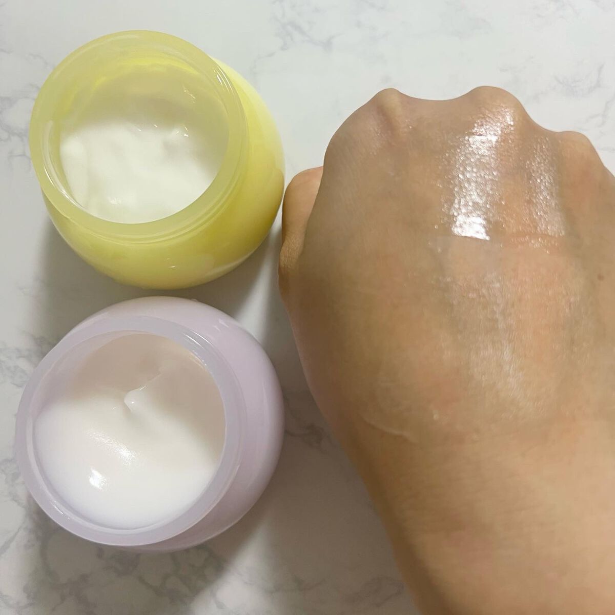 半熟ジュレクリーム/NUAN/フェイスクリームを使ったクチコミ（3枚目）