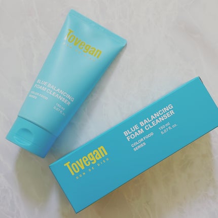 カラーフードシリーズブルーバランシングフォームクレンザー/Tovegan/洗顔フォームを使ったクチコミ(2枚目)