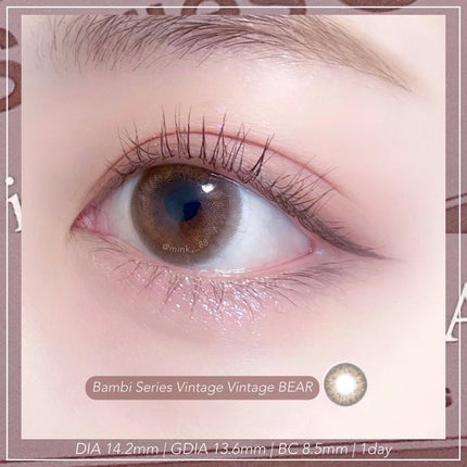 Angelcolor Bambi Series Vintage 1day ヴィンテージベアー/AngelColor/ワンデー(1DAY)カラコンを使ったクチコミ(2枚目)