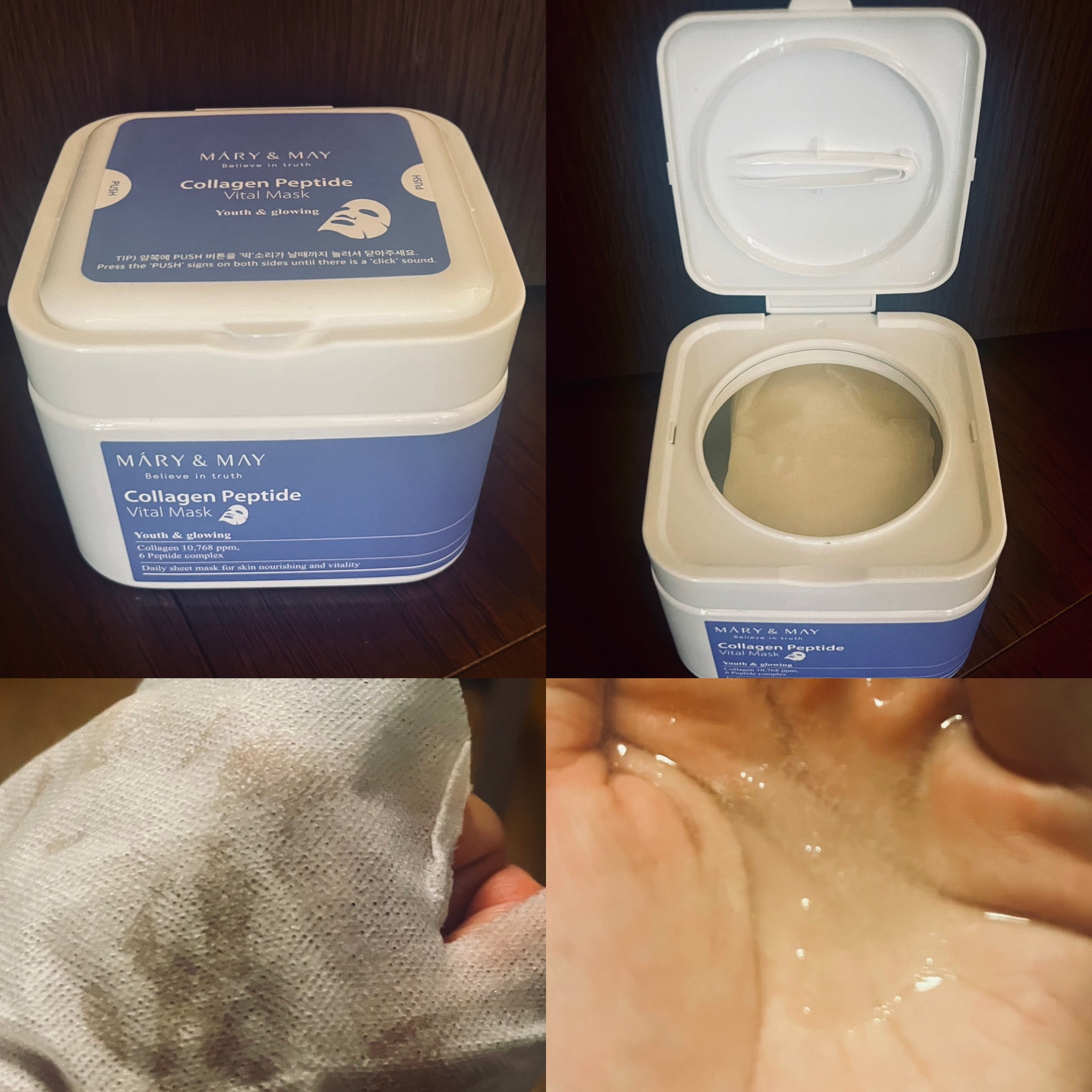 コラーゲンペプチドバイタルマスク /MARY&MAY/シートマスク・パックを使ったクチコミ（1枚目）
