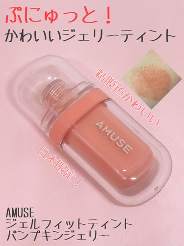 ジェルフィットティント パンプキンジェリー/AMUSE/口紅を使ったクチコミ（1枚目）